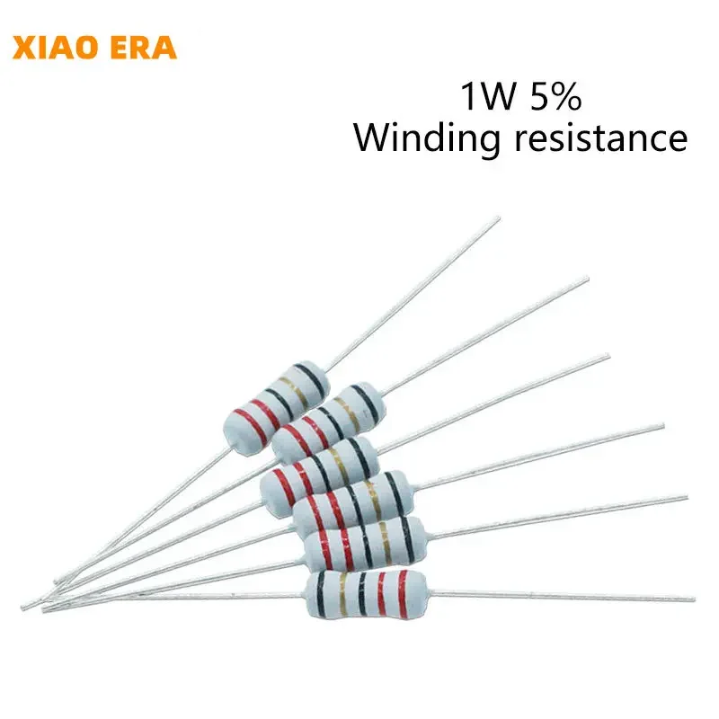 500Pcs 1W Winding Fuse Resistance Accuracy 5% 5.1R/6.8/10R/22/39R/68/100R/200 Ohm  The whole package