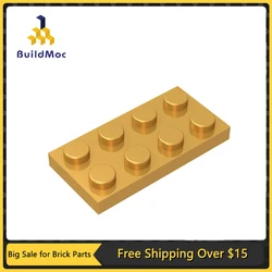 MOC-Plate Parts 3020 para blocos de construção, tijolos compatíveis, montagem DIY, partículas, Brain Puzzle, brinquedos para crianças, presente de aniversário, 2x4, 10PCs