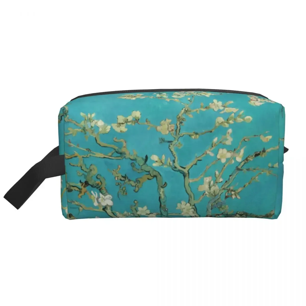 Almond Blossoms Vincent Van Gogh Cosmetic Bag Cute Large Capacity Art Flowers Painting Makeup Case Beauty Storage Toiletry Bags