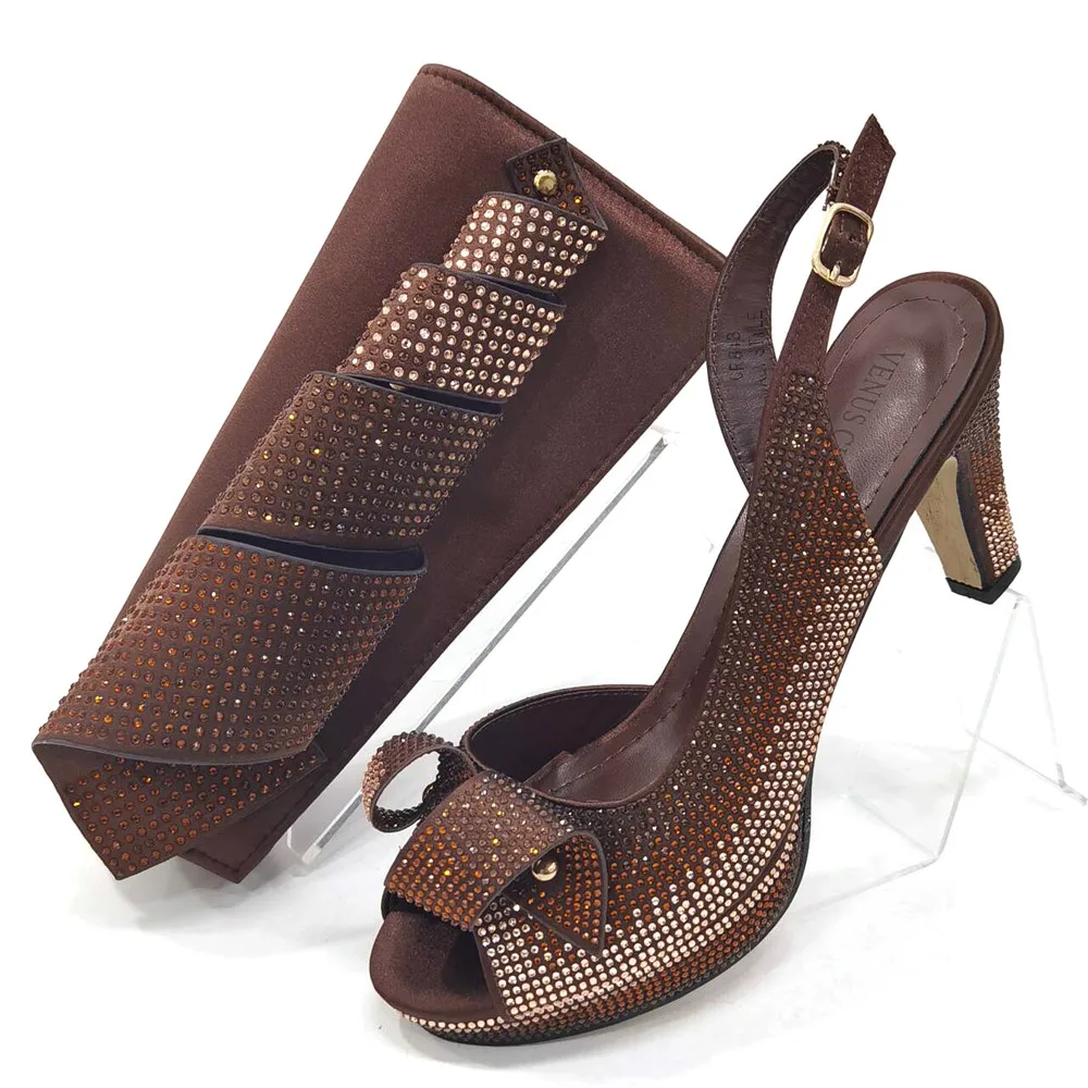 

Sandals Woman Summer Mary Jane Heels Women's Shoes And Set Handbags Famous Brand Women's Shoes Italian Shoes And Bag Set