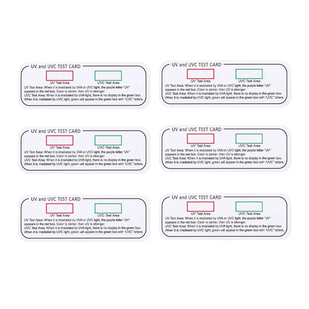 

6Pcs Uv Intensity Sensor Cards Portable PVC Uva Detection Test Cards Clear Display Uv Radiation Measurement Indicator