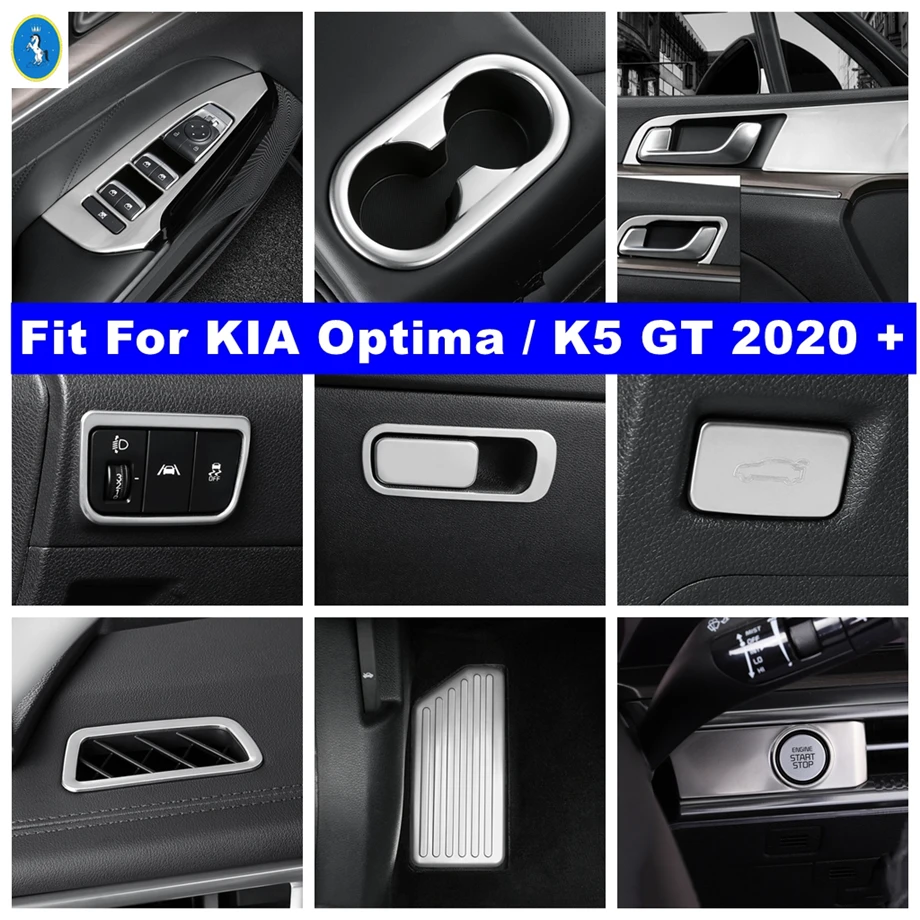 

Auto Window Lift / Air AC Outlet / Water Cup / Lights Control Panel Accessories Cover Trim For KIA Optima K5 GT 2020 2021 2022