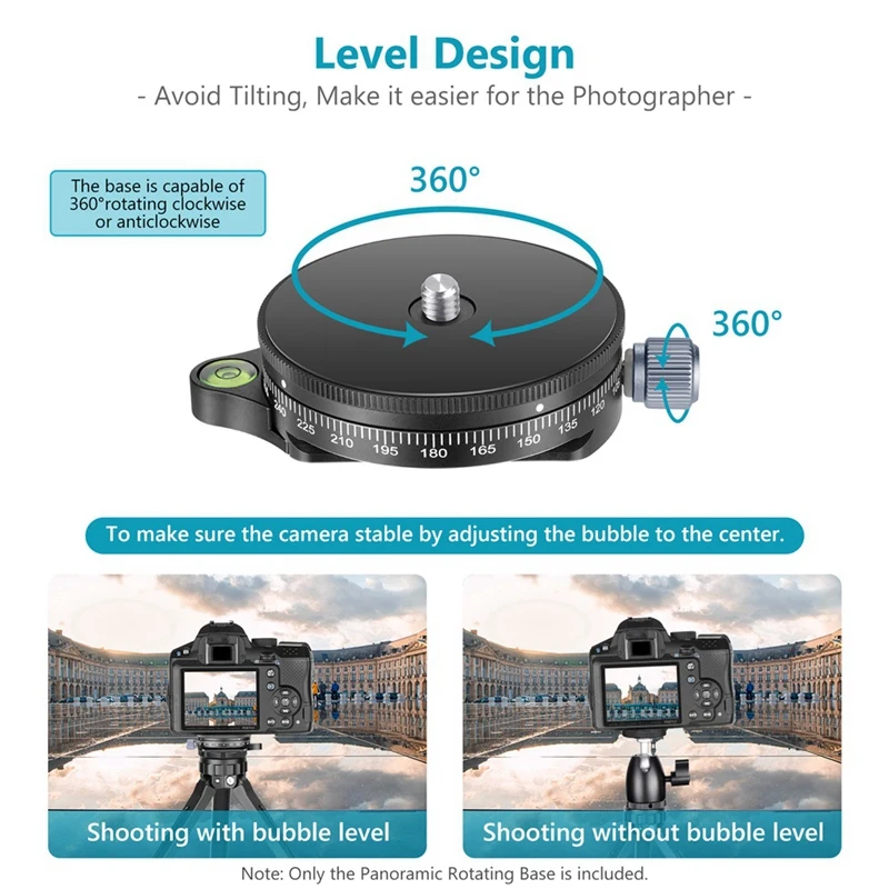 FULL-PTZ Base 360° GM-PR Panoramic Mini Panoramic Head For Microslr Tripod Holder Multifunction Leveler