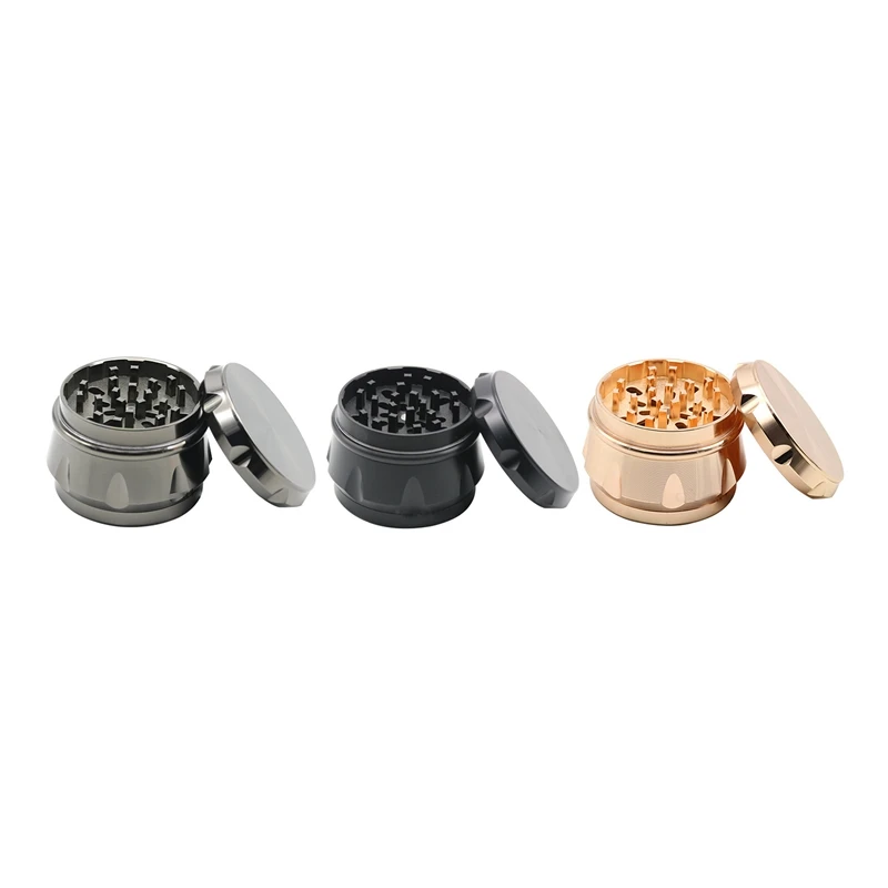 Spice Grinder 4 Layers Grinder 2.5 Inch, Spice Grinder, Food Mill Zinc Alloy Smooth Grinding