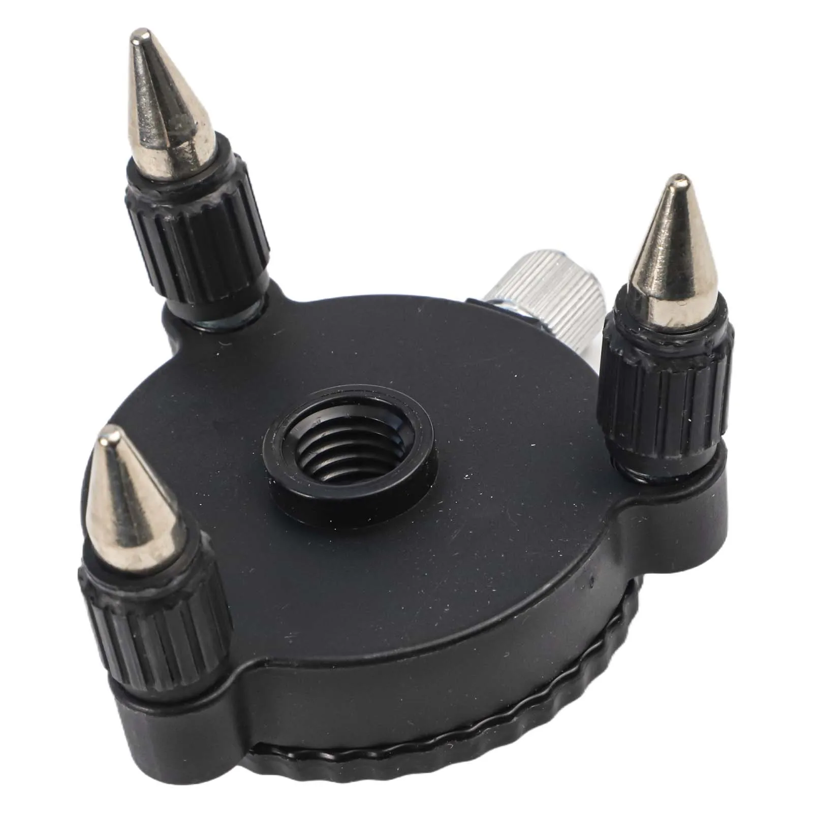 Black Silver Level Meter Adapter 360 Degree Rotation Base Tripod Bracket Construction Tool Parts 1/4 Inch Interface