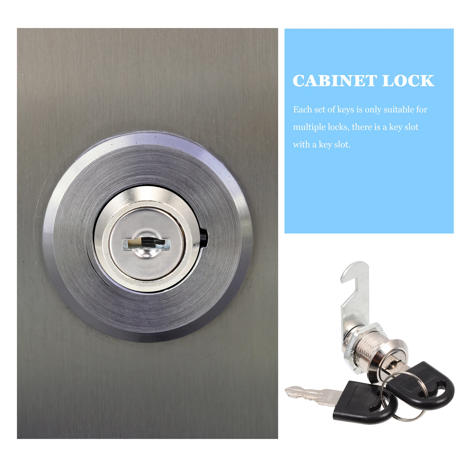 

4 Sets 20Mm Cabinet Lock Mailbox Key Cylinder Storage Unit Iron Waterproof For Drawers Fridges Rv Door Latch Locks