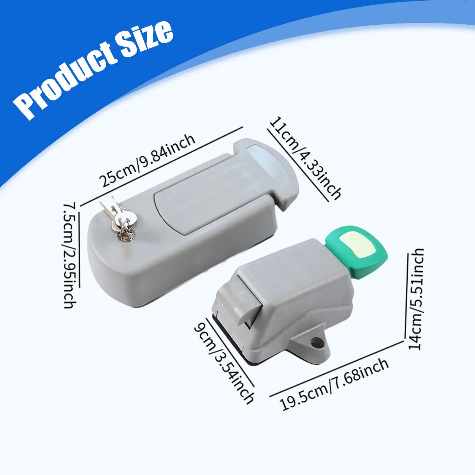 Industrial Fridge Door Lock High Performance Heavy Duty Professional Freezer Latch Replace Parts Easy to Install 10cm Push Rods