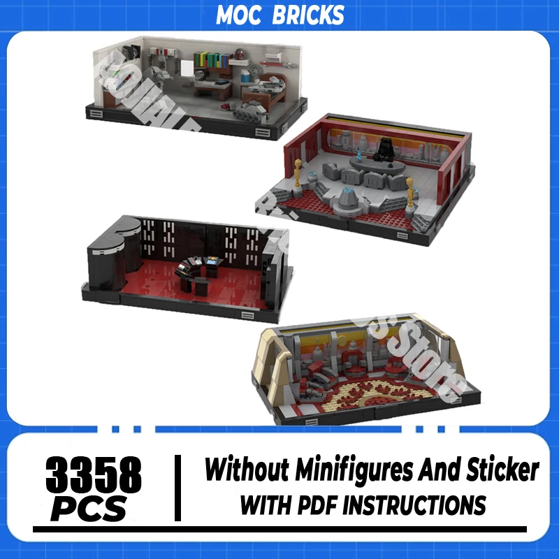 

Star Movie Moc Building Bricks Advanced Meeting Room Office Series Model Technology Modular Block Christmas DIY Toy Holiday Gift
