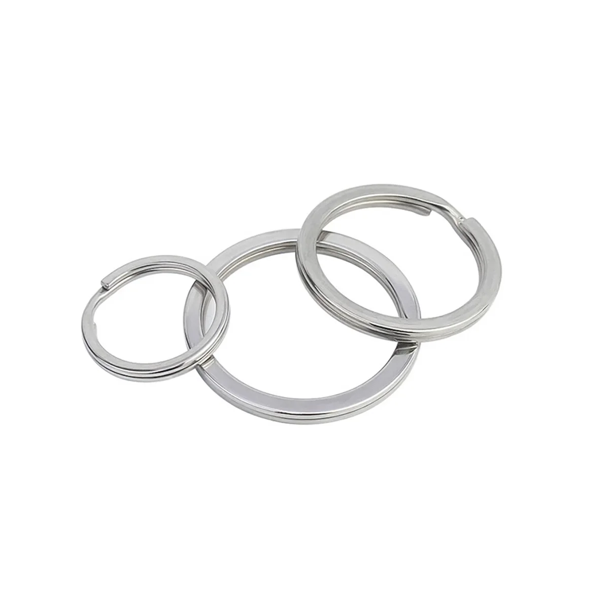 304 Stainless Steel Double Ring Flat Double ring Stainless Steel Connecting Rings Key Ring Doll rings