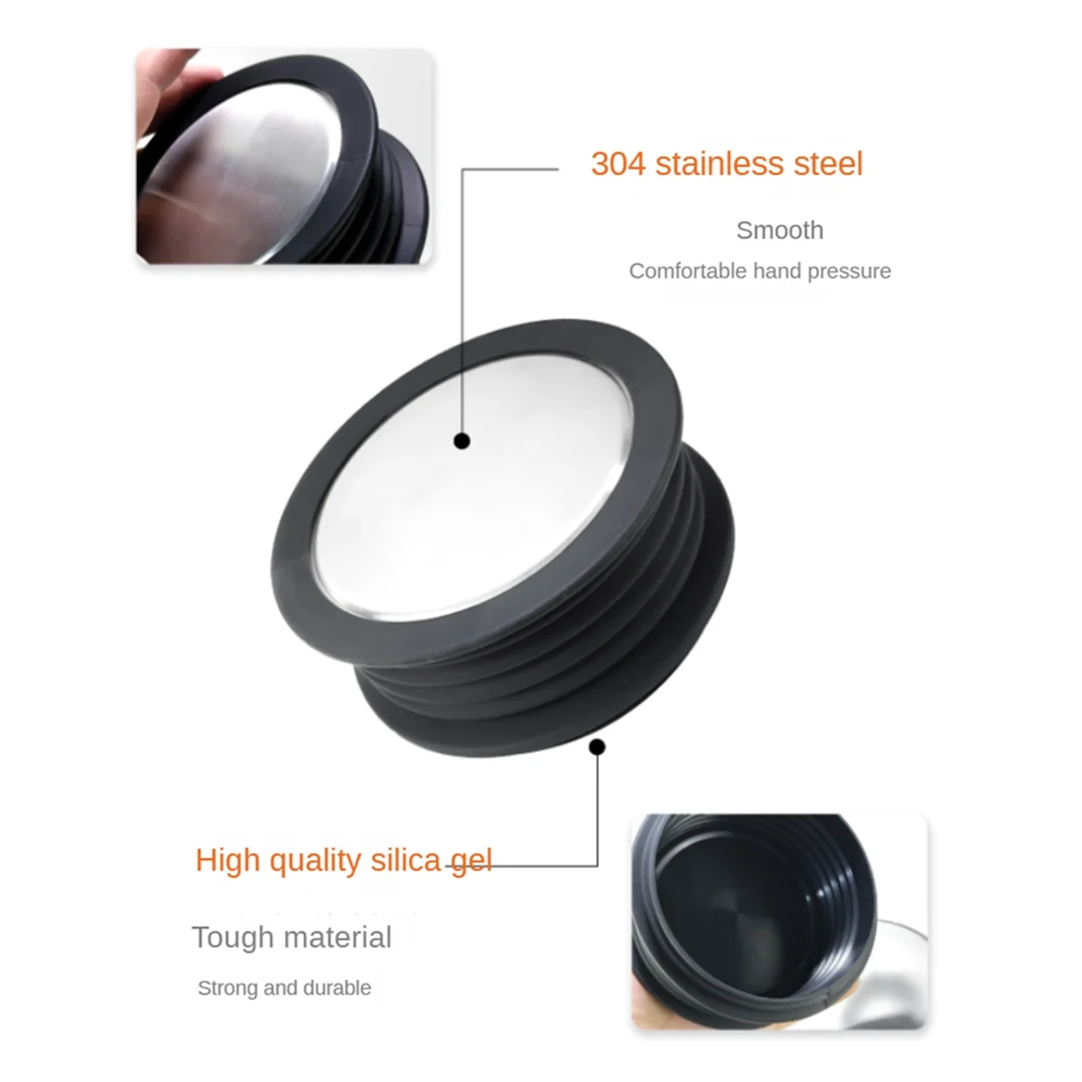 RIRI Moedor de grãos de café, funil de dose única para macarrão de fole de silicone Baratza, ferramenta de limpeza de pó soprador