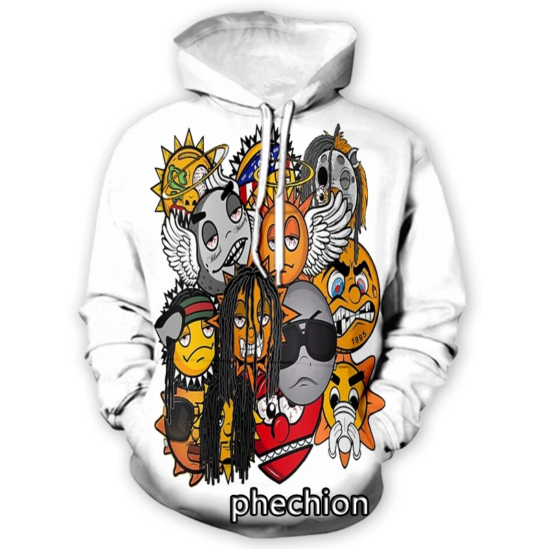 phechion New Fashion Men/Women Cartoon Song Glo gang 3D Print Long Sleeve Hoodies Casual Hoodies Men Loose Sporting Pullover A23