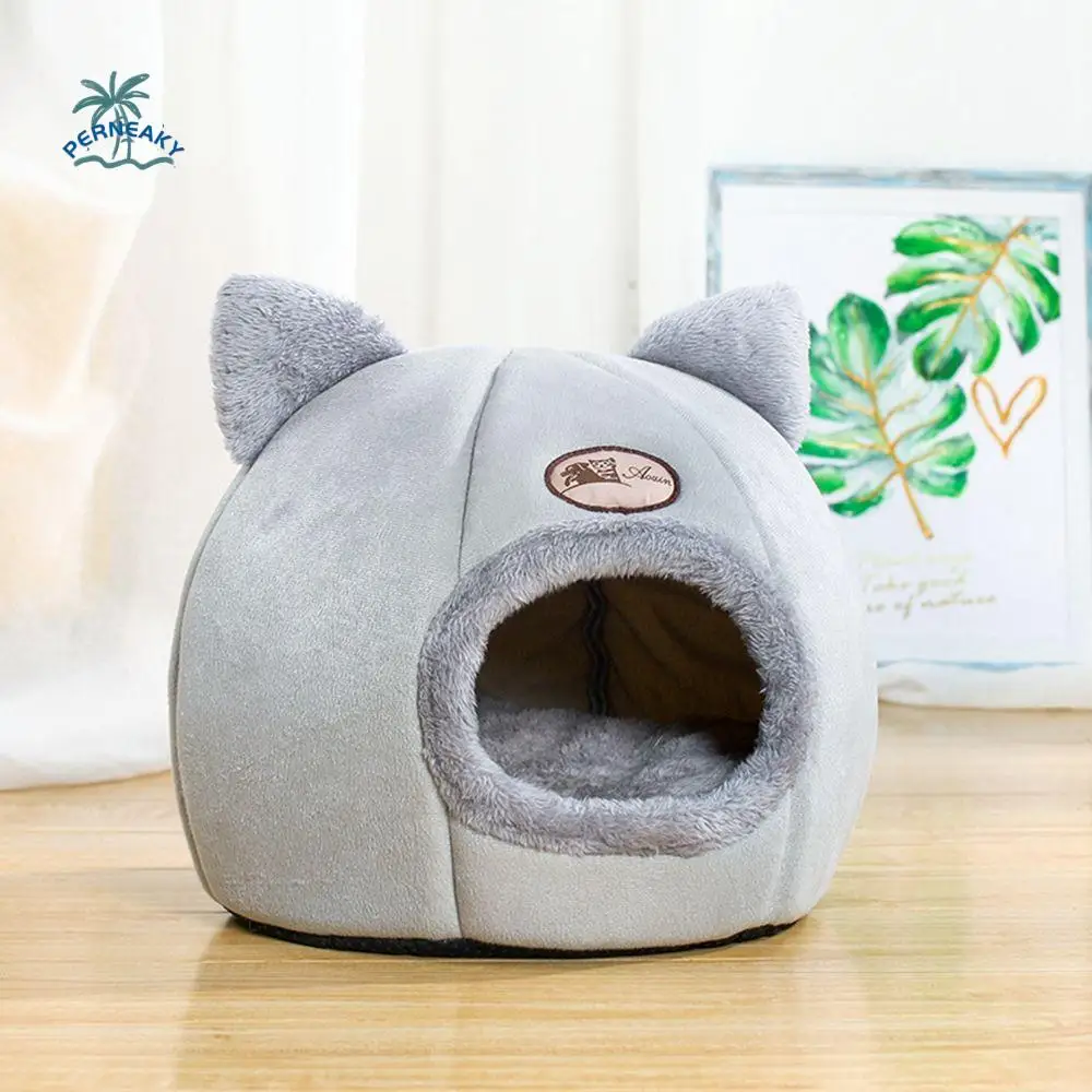 

Cozy Removable Cute Kennel House Cat Mat Winter Cave Basket Cat Bed Cat Cushion Dog House Pet Supplies