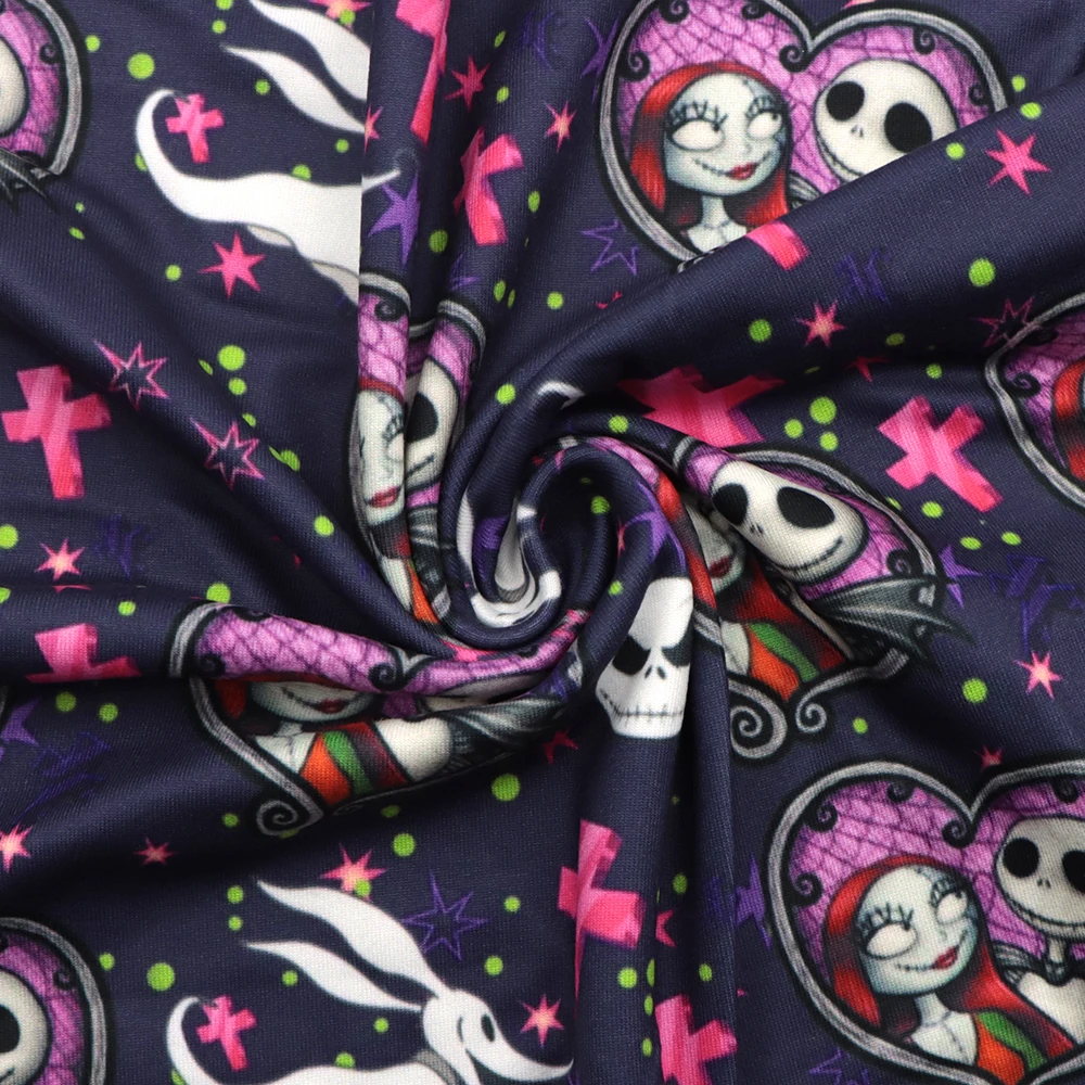 Disney a Nightmare before Christmas100% Cotton Stretch Fabric Sewing Quilting Fabric Needlework Material DIY Handmade Patchework