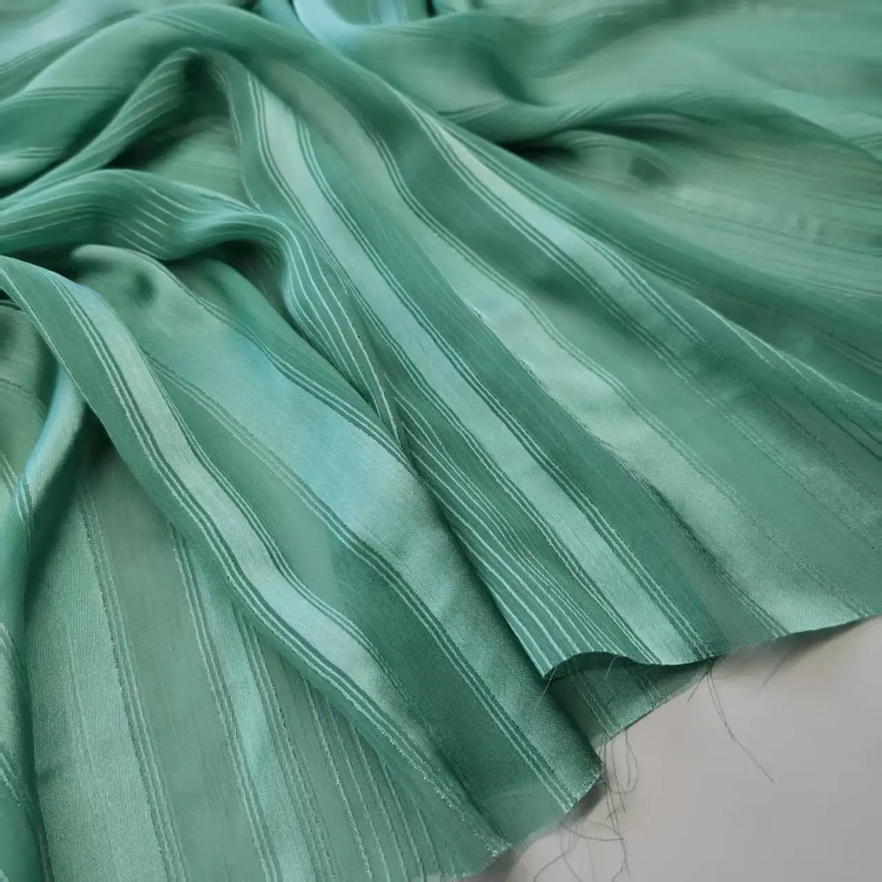 ON SALE Jacquard Chiffon Metallic Fabric Chiffon Silky Stripe Soft Chiffon Fabric DIY Scarf Blouse Material