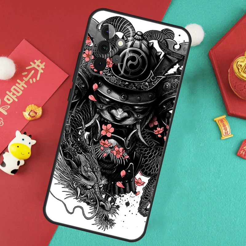 Japanese Hannya Oni Mask Case For Samsung Galaxy A55 A35 A25 A15 A14 A34 A54 A53 A33 A23 A13 A12 A52 A51 A32 Cover