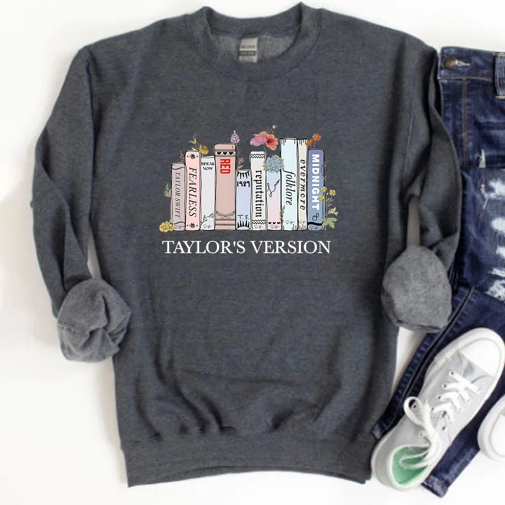 Retro Taylor\'s Version Sweatshirt Eras Tour 2023 Hoodie Music Album Midnights Folklore Jumper Taylor Fans Crewneck Sweatshirts