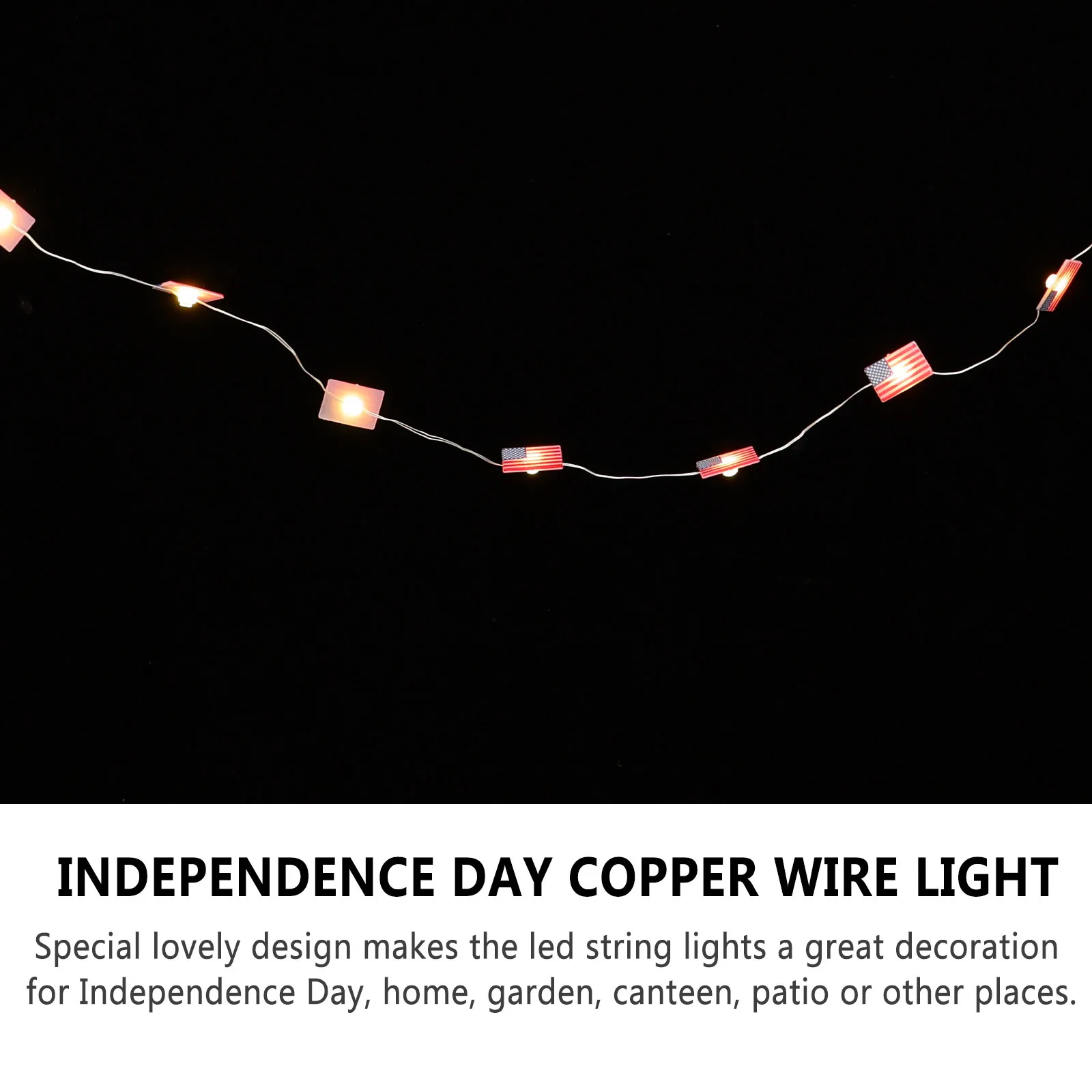 1 مجموعة العلم الأمريكي Led سلسلة أضواء الأسلاك النحاسية الجنية أضواء لعيد الاستقلال في الهواء الطلق الديكور الداخلي مهرجان الإضاءة