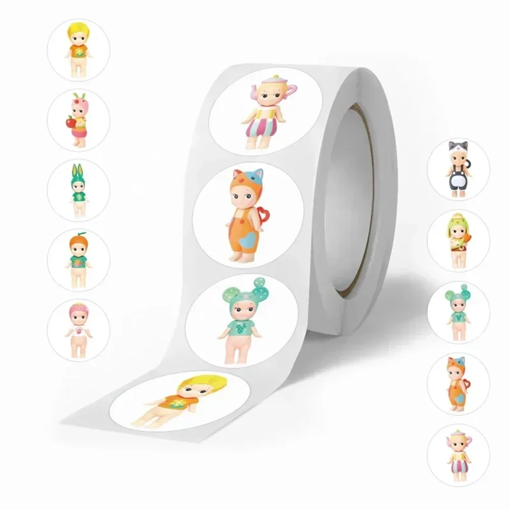 500pcs Sonny Angel Sticker Christmas Warm Healing Doll Graffiti Trunk Water Cup Kids Birthday Gift Sealed Label Stickers Rewards