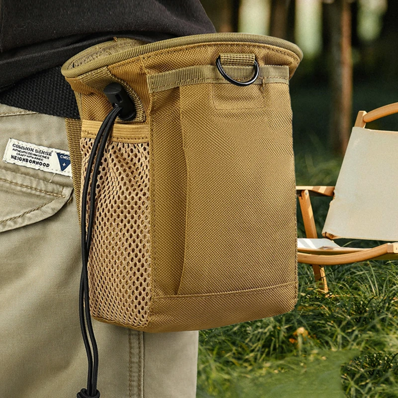 Molle Dump Pouch Hunting Magazine Recovery Pouch Drastring Ammo Bag Belt Waist Fanny Pack Adjustable Holster Outdoor Phone Bag