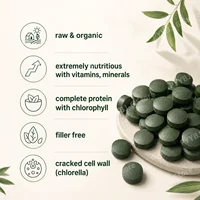 Organic Spirulina Chlorella Tablets 3000mg 720 Count Superfood Blend with Vegan Protein Energy Immunity Digestive Support 4