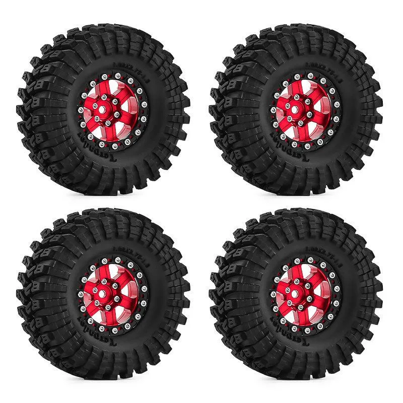 

1.3 Inch Aluminum Alloy Wheel Set 4PCS for TRX4M SCX24 FCX24 AX24 Ascent18 1/18 1/24 RC Crawler Upgrade Parts