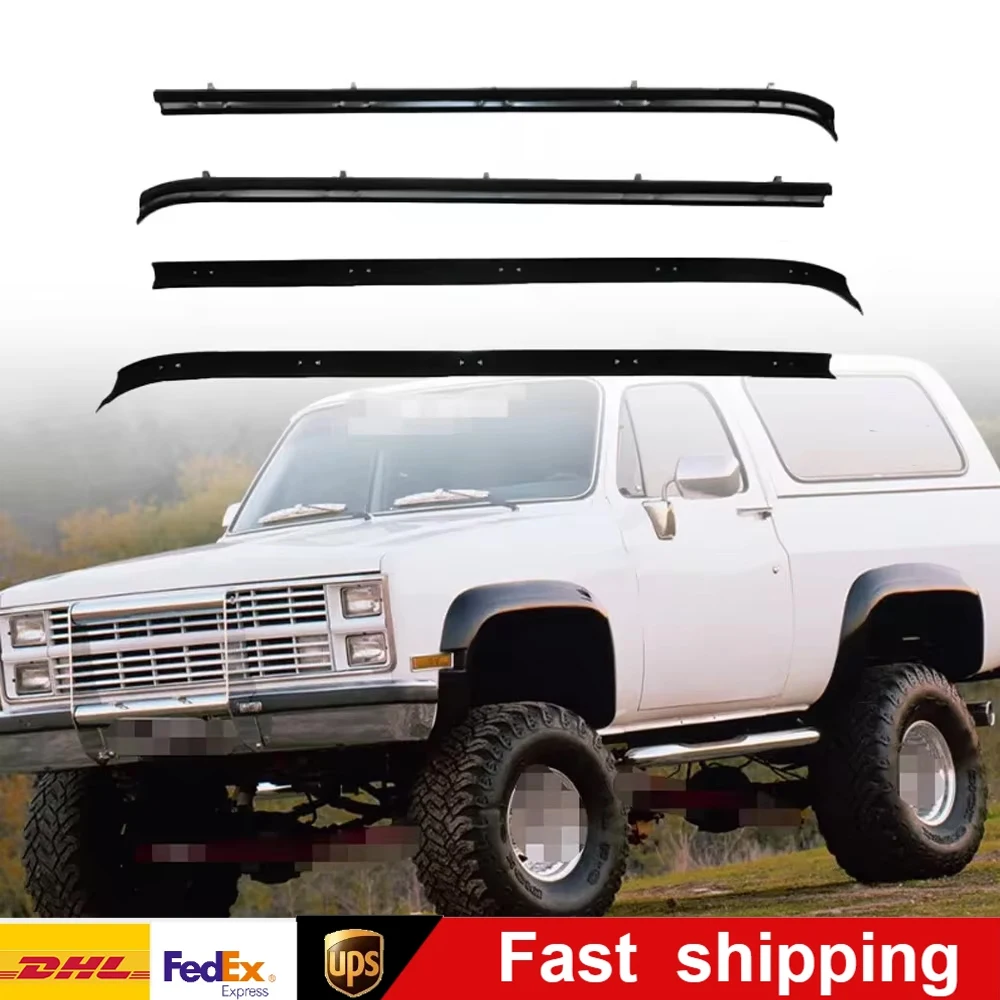 

4PCS High Quality Car Front Window Sweep Felt Weatherstrip Seal Kit Set For C K Pickup Truck 1973-1980 Car Accessories