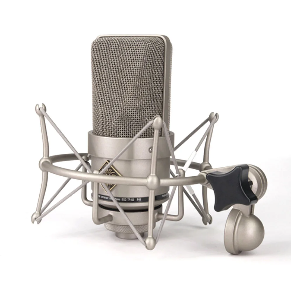 EXD-TF103 Studio Condenser Mic 34mm Gold Diaphragm Cardioid  48V Phantom Power for Podcast/Vocal/Instruments Low Noise High SPL
