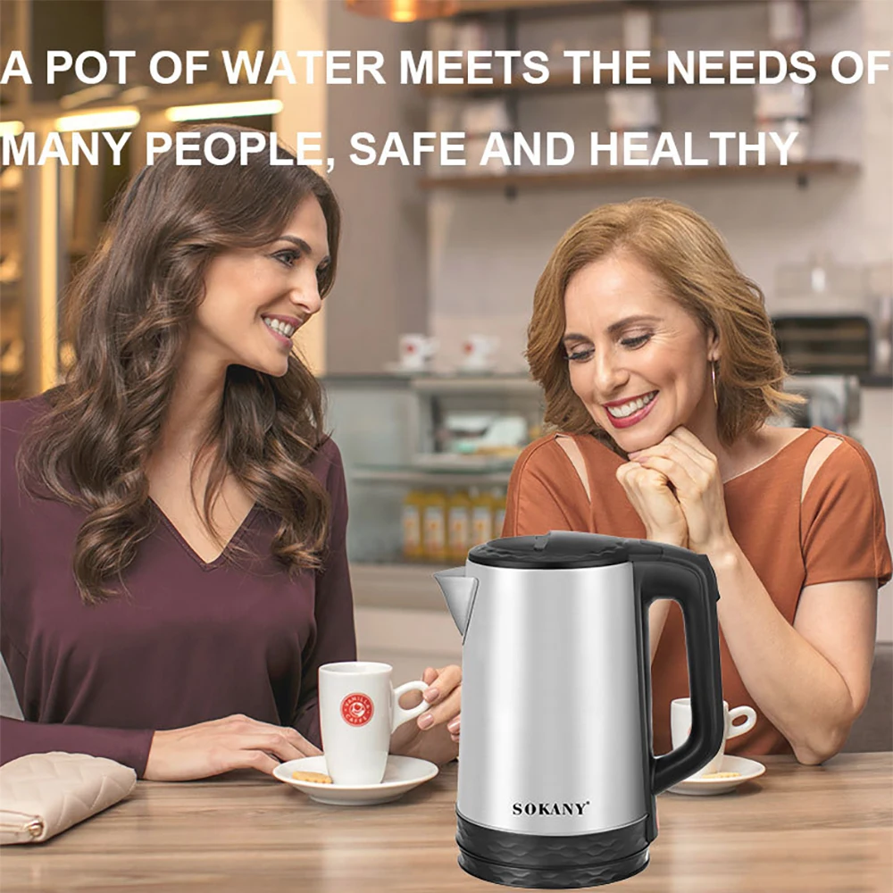 Sokany Modern Stainless Steel Bpa-Free 2.3L Hot Water 1500W Fast Boiler Electric Tea Kettle For Boiling Water