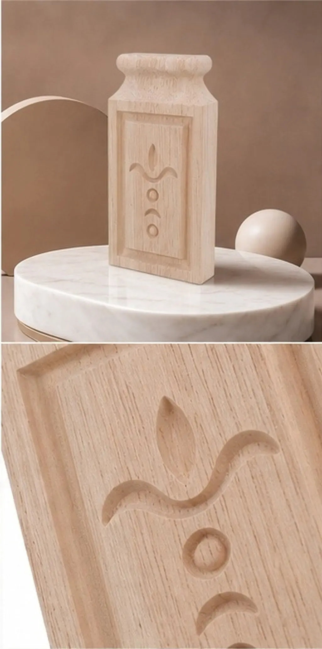 Hand-Carved Wooden Corbel Brackets 5.5x2.8in, Unpainted Rustic Shelf & Cabinet Supports for Fireplace, Doorway Decor