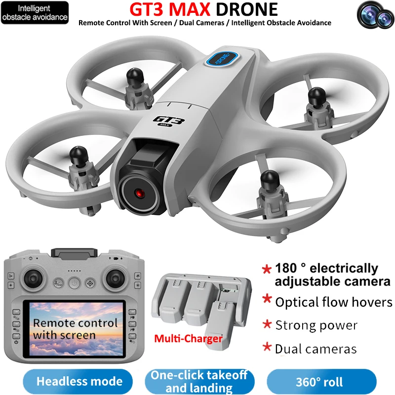 

GT3 Max Drone 4K Профессиональный WIFI 5G Дрон для предотвращения препятствий Бесщеточный высота Безголовый режим Мини RC Квадрокоптер FPV Игрушки Подарок