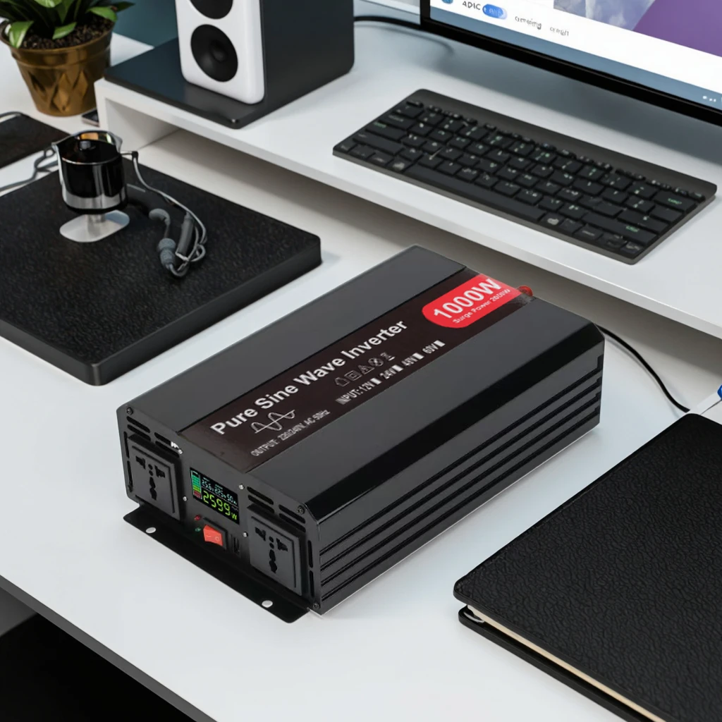 

New Products 1000W Portable Inverter 12V 220V LCD Display Power Inverter 24V 110V Pure Wave Household Appliances