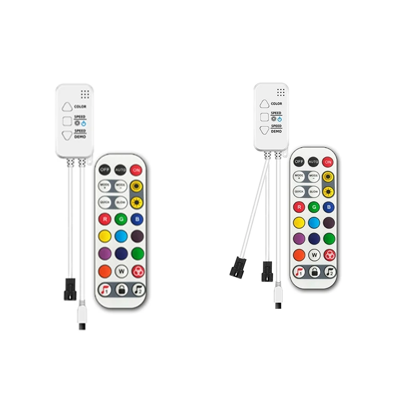 TUYA Addressable Controller With 24Keys Remote Control For RGBIC Smartlife RGBIC LED Strip Controller Chase Effect-A36G