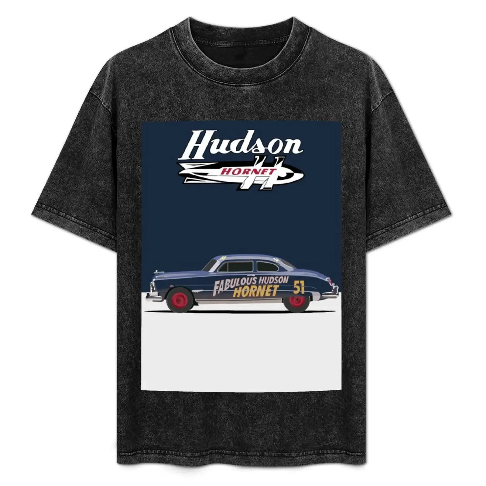 

Hudson Hornet Illustration T-Shirt man t shirt heavyweights hippie clothes mens cotton t shirts