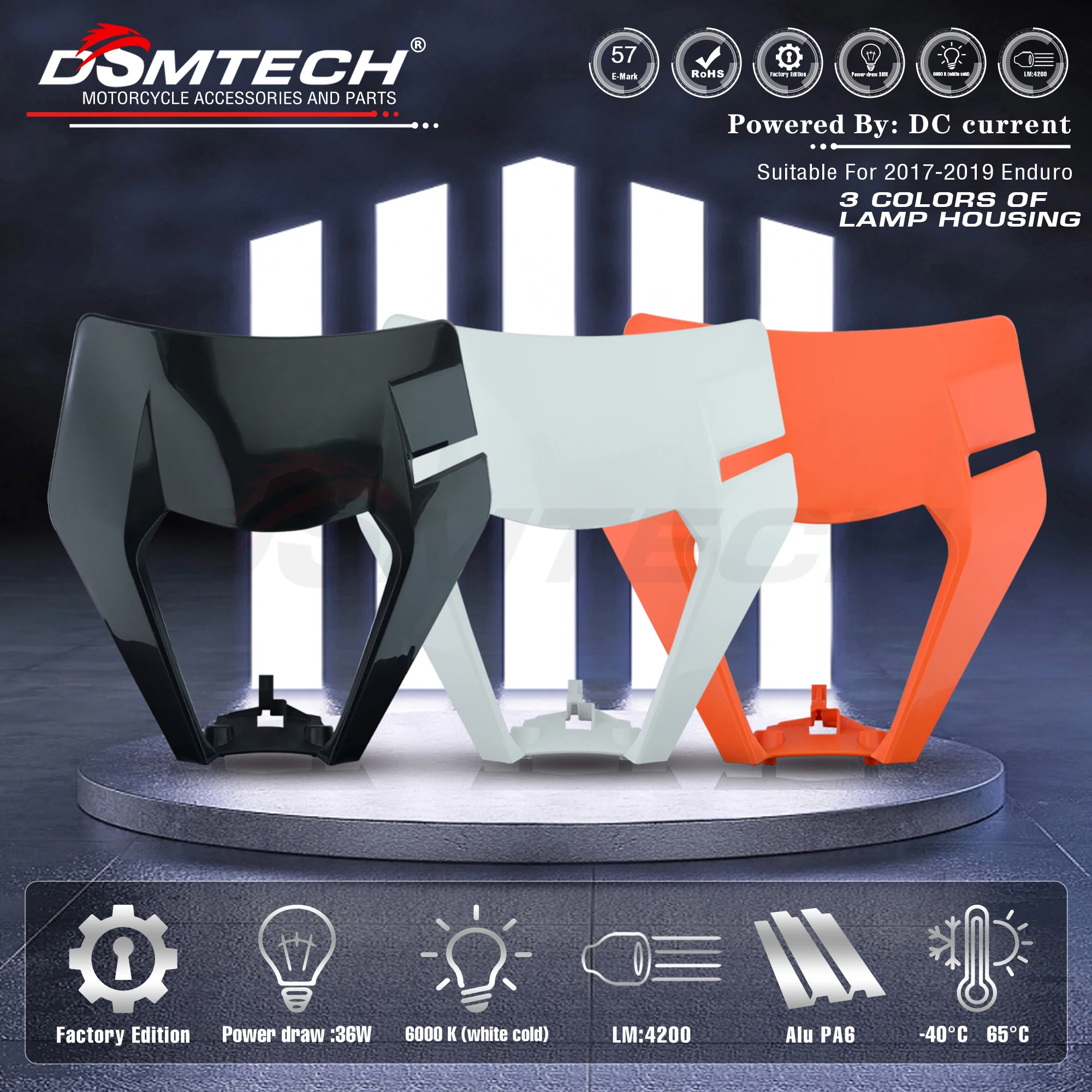 ไฟหน้ารถมอเตอร์ไซค์ DSMTECH แบ - Universal Motorcycle Led Headlight Projector บทวิจารณ์และราคา