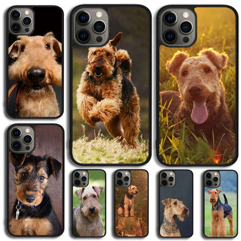 Airedale Terrier Dog Phone Case For iPhone 16 15 14 13 12 Mini 11 Pro Max Plus X XS Max XR Cover Shell coque