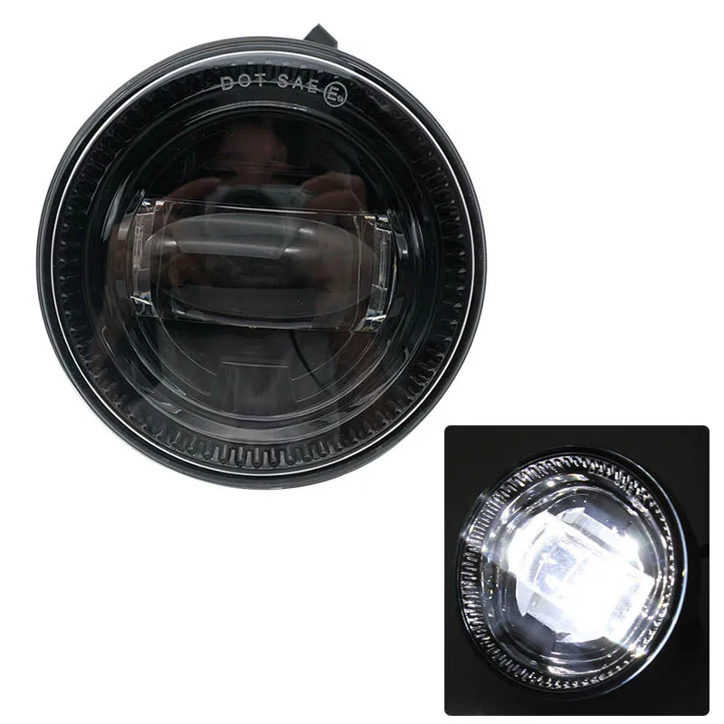 2PCS 4 Inch Round Led Fog Lamp 6000K White foglight With H11 Socket  For 09-14 Ford F150 Trucks