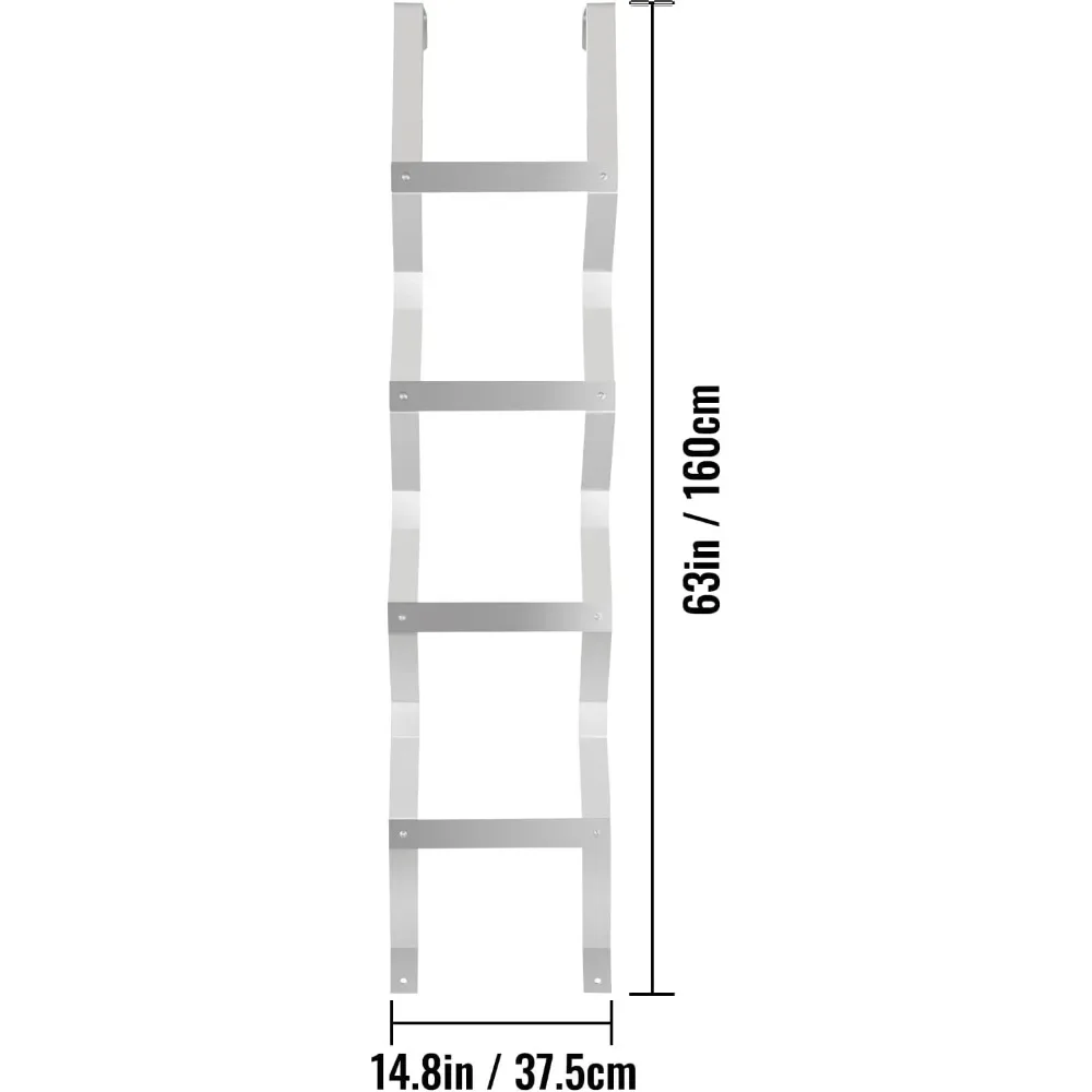 Egress Ladder 4-Step Basement Egress Ladder, 400LBS Load Capacity Aluminum Basement Ladder,for Egress Window Well,Ladder.