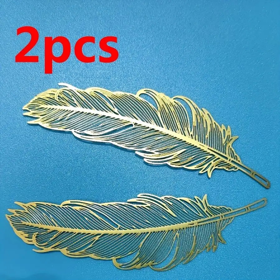 1/5/10/20/50/100pcs s/s of Metal Hollow Creative Feather Bookmarks, Perfect Gifts for Back to School, Birthdays, Teachers, Class