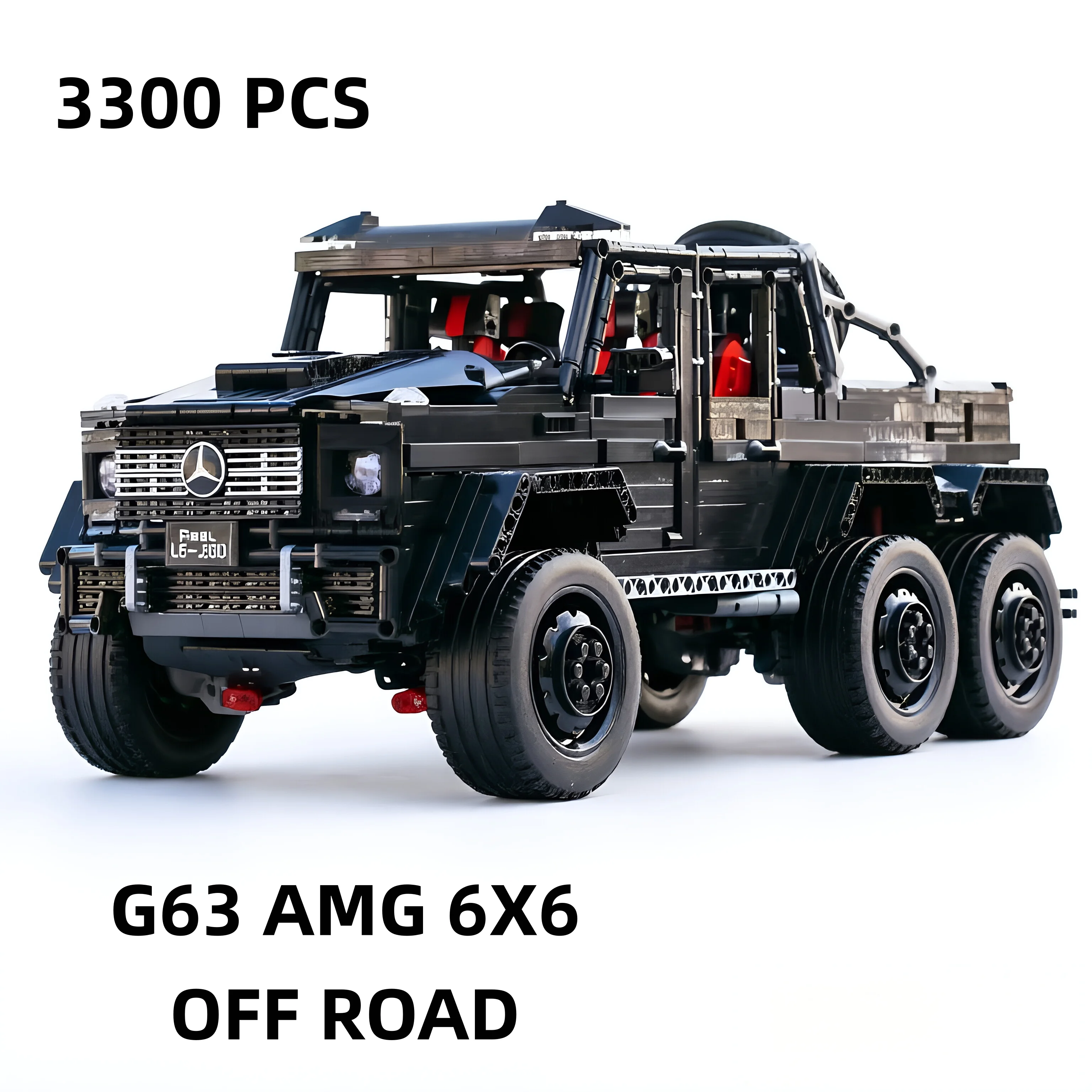 3300PCS 6x6 Off-Road Building Blocks Toy Car Technical Bricks Electric remote control Simulation Model 1:8 Scale Adult