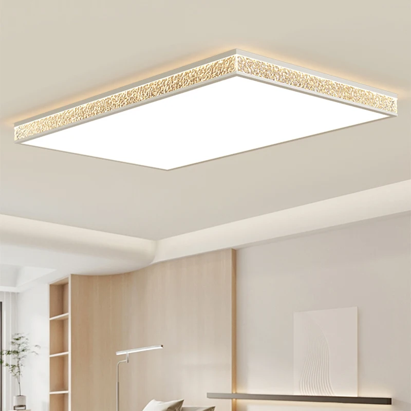 Modern Round LED Ceiling Light Luxury Textured Crystal Border Light Fixture For Bedroom Living Room Home Indoor Decor Lighting