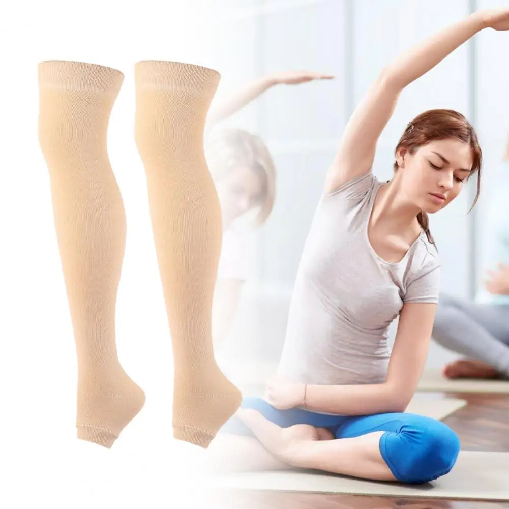 

1Pair Thigh Stocking Breathable High Elasticity Exercise Costume Widen Welts Yoga Compression Socks for Yoga