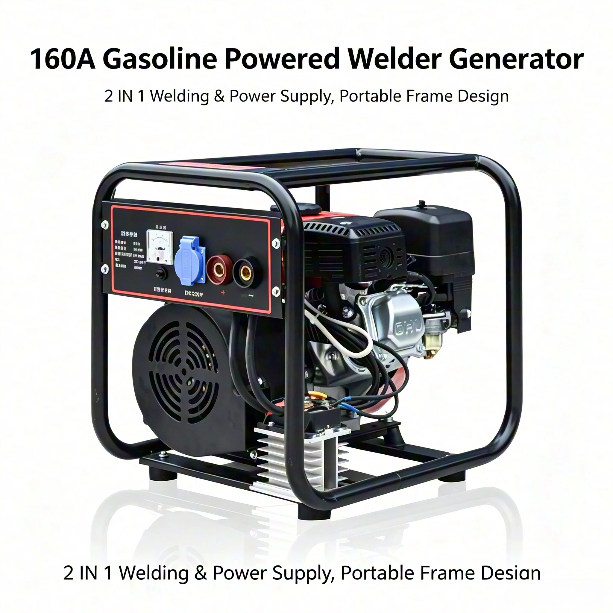 Portable Welder Generator Dual Purpose Engine Driven Arc Welding Power Machine for Outdoor Job Site