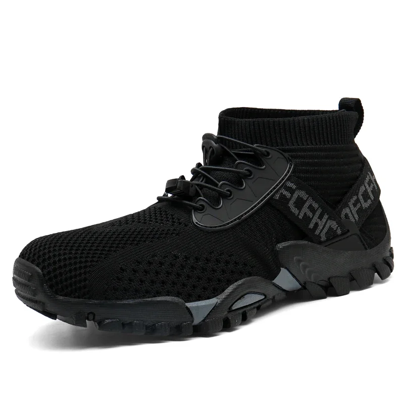 Neue Mesh atmungsaktive Wanderschuhe große Größe 38-48 Sommer Herren Turnschuhe Outdoor-Mode Herren Freizeit schuhe rutsch feste Wanderschuhe