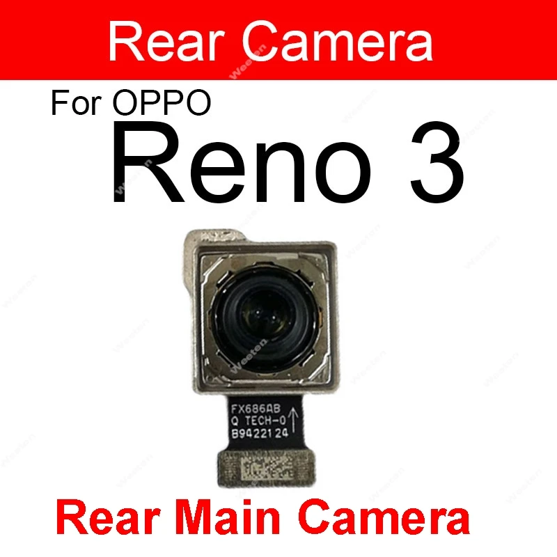 

Передняя задняя камера для OPPO Reno3 Pro Reno 3 Pro, модуль разъема задней камеры, гибкий кабель, запасные части