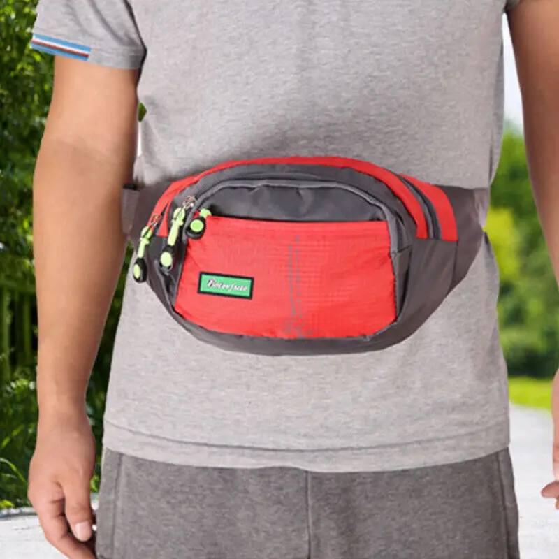 Men Waist Bag Purse Casual Large Phone Pouch Waterproof Women Outdoor Sports Bag Business Cashier Breast Bag Fanny Banana Bag