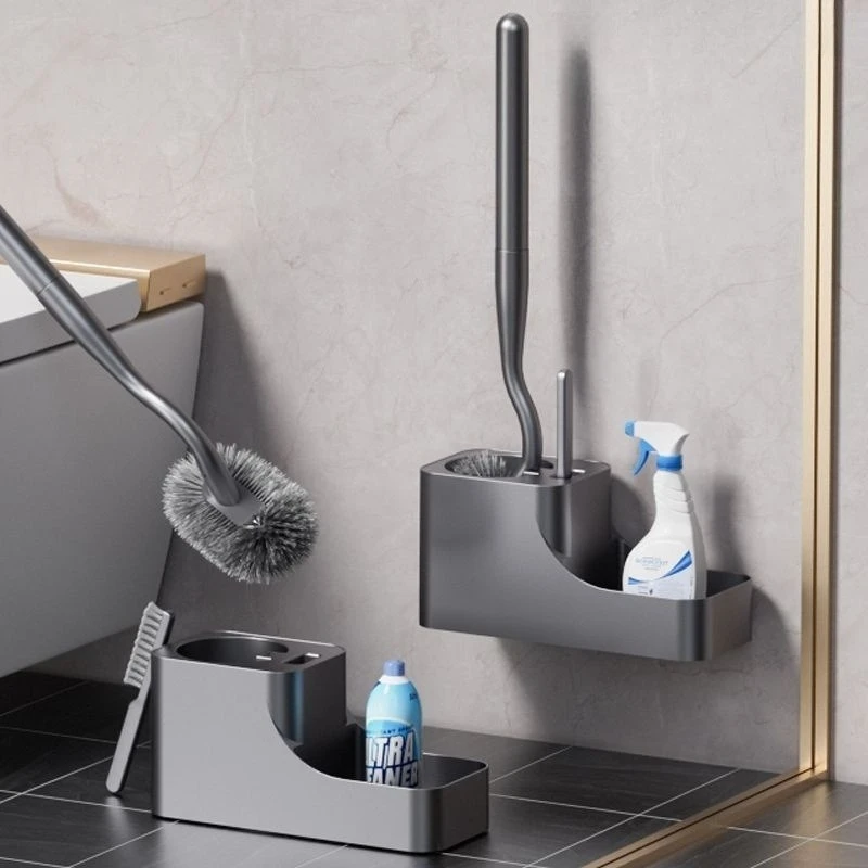 

Компактный набор для унитаза: щетка и настенный держатель | Устойчивые к износу аксессуары для ванной комнаты для бытовых чистящих средств