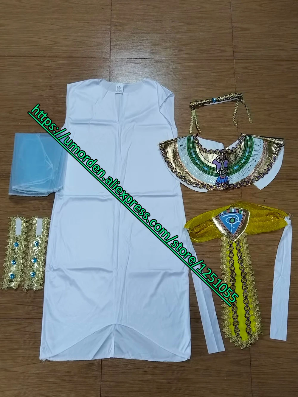 Umorden Halloween Costumes Boy Girl Ancient Egypt Egyptian Pharaoh Cleopatra Prince Princess Costume for Children Kids Cosplay