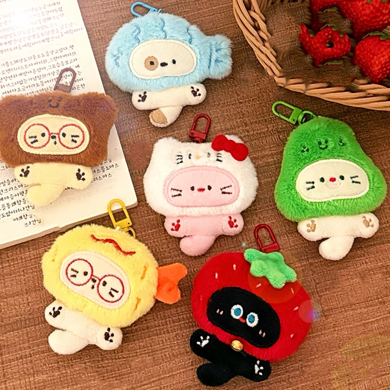 

Sanrios аксессуары для сумок милый аниме HelloKittys мягкий плюшевый брелок Kuromi Keroppi мультфильм забавные игрушки брелок кулон украшения