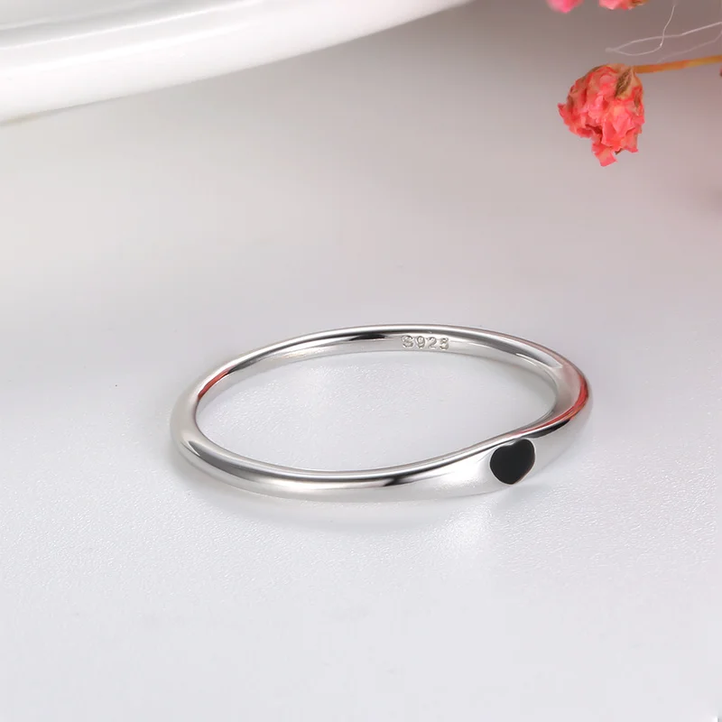 Anillo de Plata de Ley 925 Original para mujer, forma de estrella/corazón/onda, joyería fina de compromiso de boda, Simple, S925, regalo para mujer