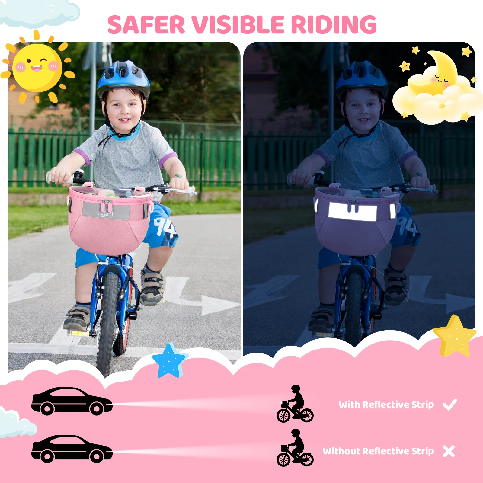 

Scooter Bag Easy To Install Front Frame Handlebar Bag for Girls Boys Toddlers Or Scooter Accessories